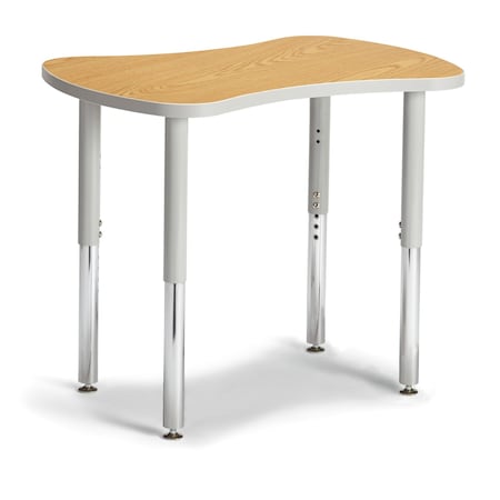 Jonti-Craft Berries Collaborative Bowtie Table, 24 in. x 35 in., Oak/Gray 6310JCS211